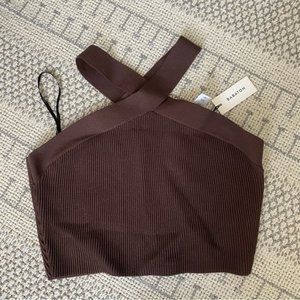 Bnwt Aritzia Babaton Sculpt Knit Criss Cross Tank Sz XL
